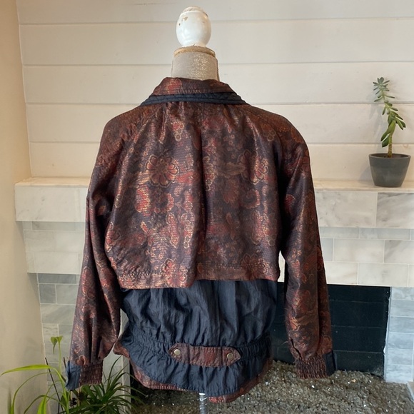 Vintage Lavon Foral Brocaade Lightweight Jacket Size PS - Picture 5 of 13